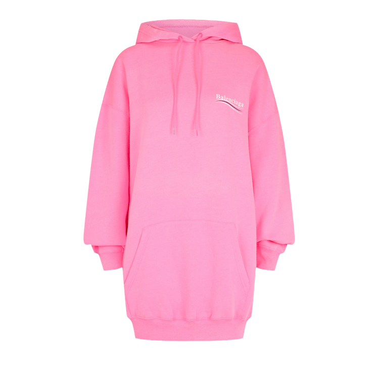 Balenciaga Political Campaign Medium Fit Hoodie "Bubble Gum Pink/White"