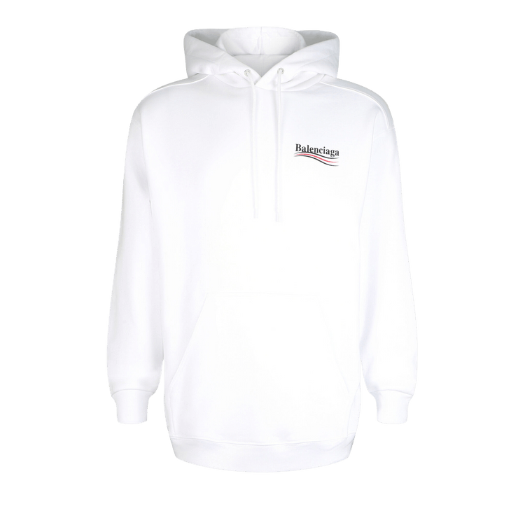 Balenciaga Political Campaign Medium Fit Hoodie "White/Black"