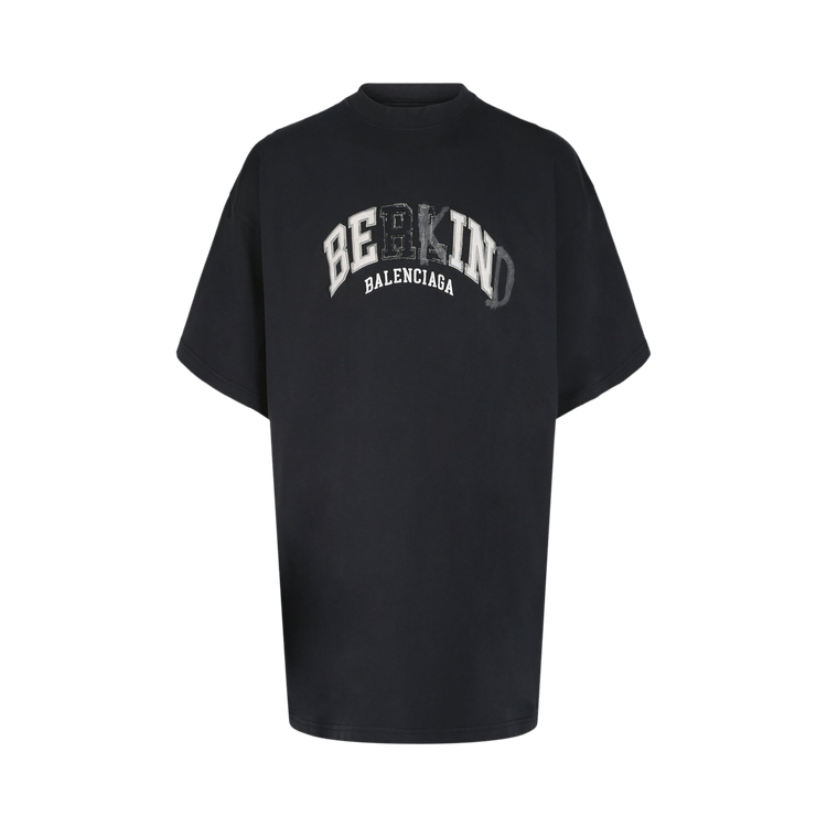 Balenciaga Be Kind Oversized T-Shirt "Faded Black/White"