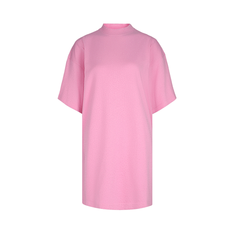 Balenciaga "Paris" Strass Vintage Oversized T-Shirt "Pink"