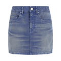 Balenciaga Low-Rise Denim Mini Skirt "Workwear Purple"