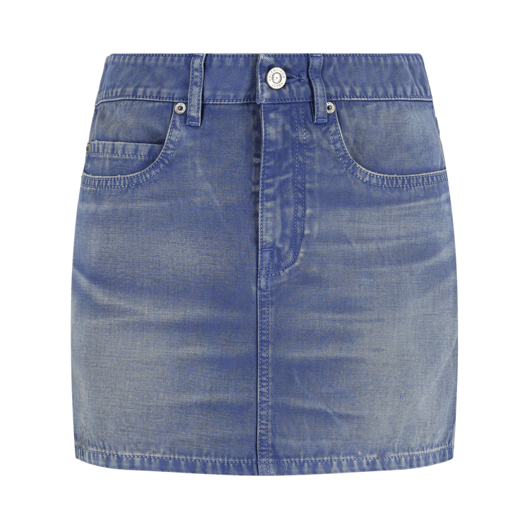 Balenciaga Low-Rise Denim Mini Skirt "Workwear Purple"