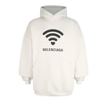 Balenciaga Love Graphic Print Hoodie "Off White/Black"