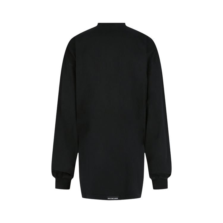 Balenciaga Oversized Long-Sleeve Shirt "Washed Black"
