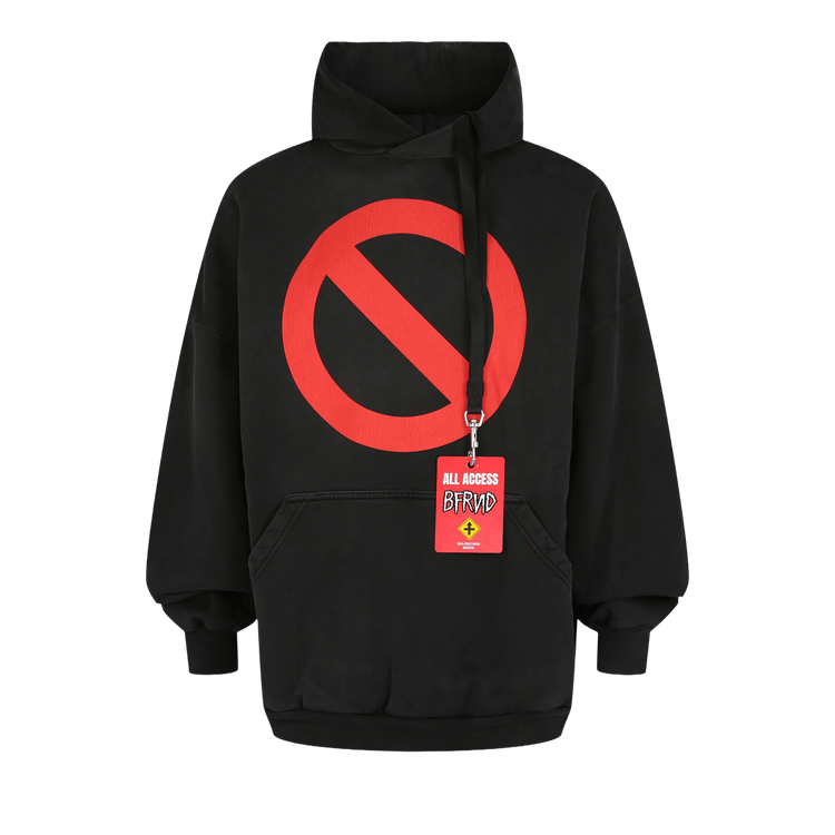 Balenciaga Music x Bfrnd Series Inside-Out Hoodie "Faded Black"