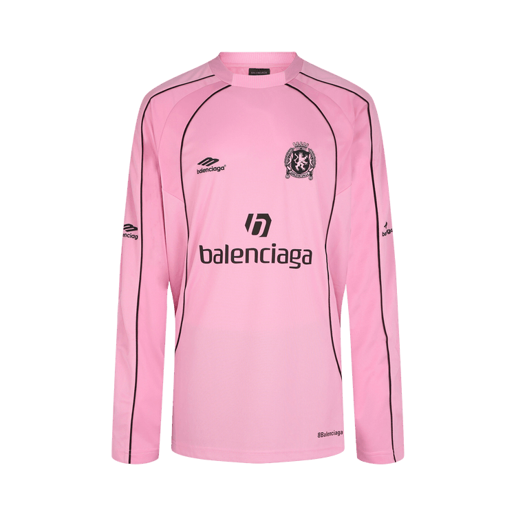 Balenciaga Oversized Long-Sleeve Jersey "Pink/Black"