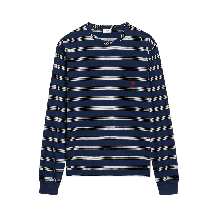 CELINE Long-Sleeve T-Shirt "Ink/Black/Off White"