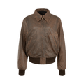 R13 Boyfriend Leather Bomber "Brown"