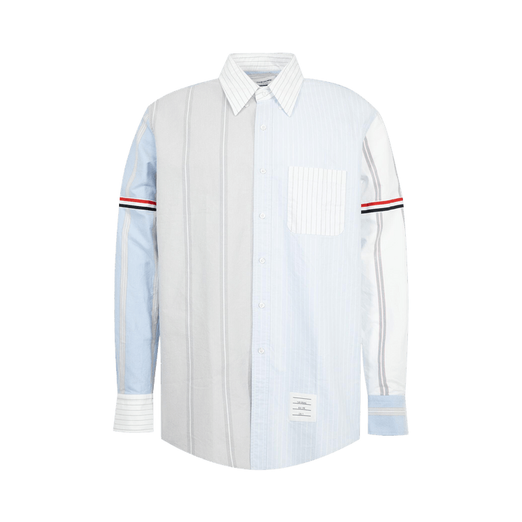 Thom Browne Funmix Straight Fit Long-Sleeve Shirt "Light Blue"