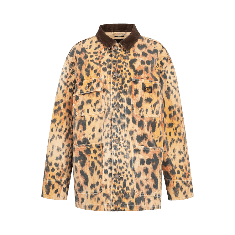 R13 Relaxed Chore Jacket "Vintage Orange Leopard"