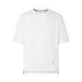Thom Browne Short-Sleeve Rib Cuff Tee "White"