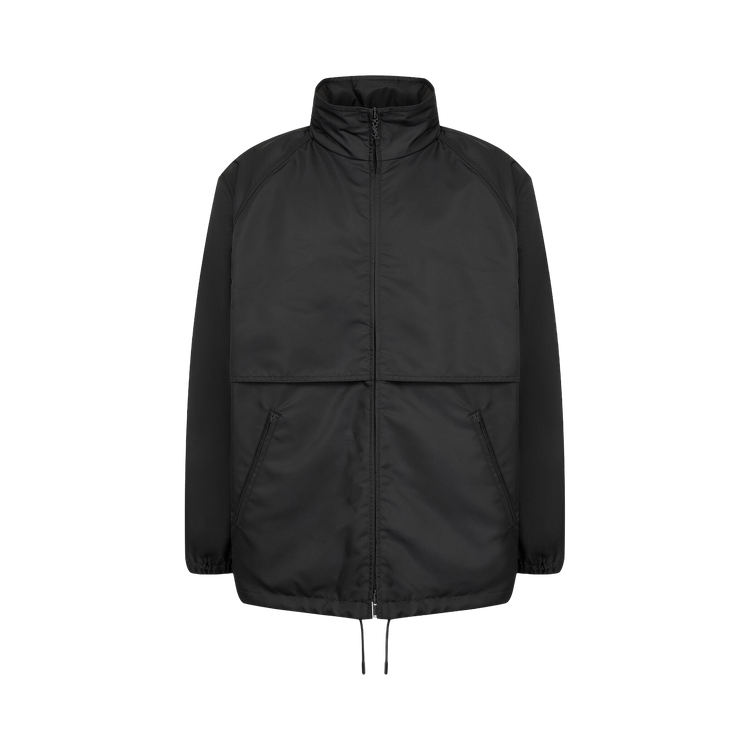 Saint Laurent Leather Trimmed Jacket "Bleu Outremer"
