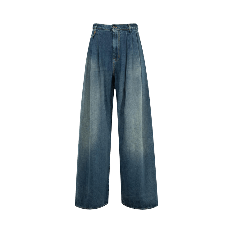 R13 Triple Pleat Jean "Bleeker Indigo"