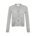 Thom Browne V Neck Cardigan "Light Grey"