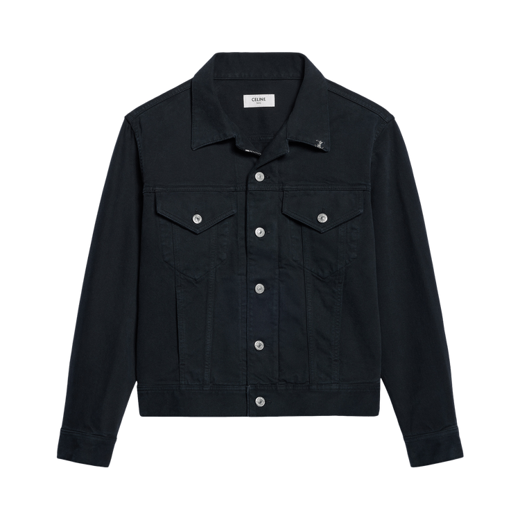 CELINE Trucker Jacket "Overdye Black Heavy Stone Wash"
