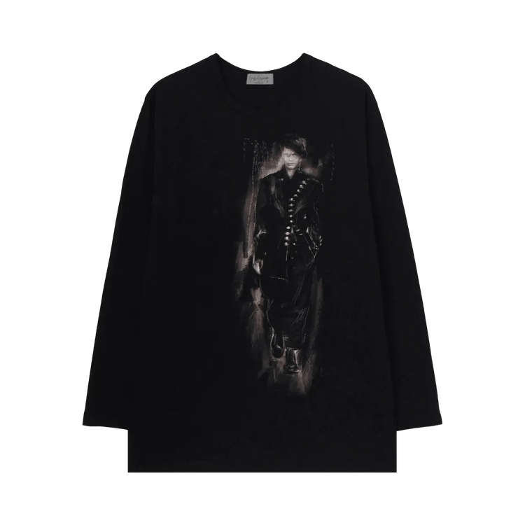 Yohji Yamamoto Pour Homme Round Neck Long-Sleeve "Black"