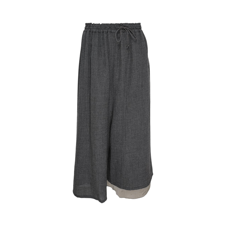 Y"s O-Left Double String Pant "Light Grey'