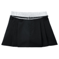 Alexander Wang Pre-Styled Boxer Mid-Rise Pleated Short "Black/White Pinstripe"