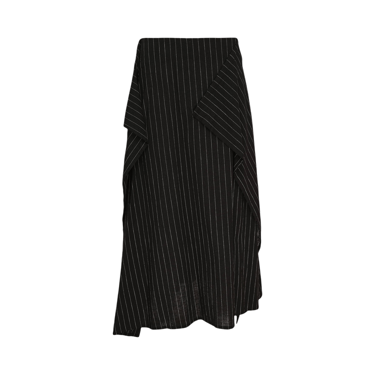Y"s O-Wrap Flare Skirt "Black'