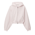Alexander Wang Logo Print Zip-Up Hoodie "Washed Light Pink"