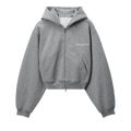 Alexander Wang Logo Print Zip-Up Hoodie "Sidewalk"