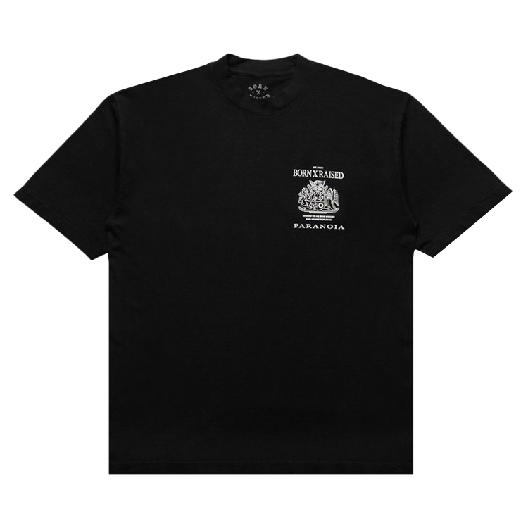 Born x Raised Paranoia Crest Tee "Black"