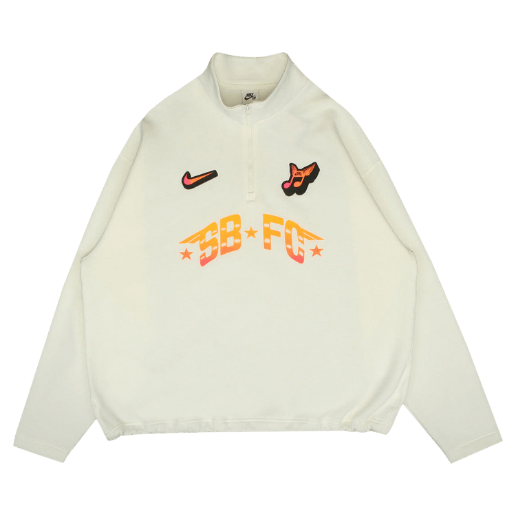 Nike Zip Fleece Crew-Neck Sweatshirt "Club 58" "Sail"