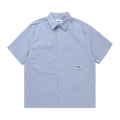 Butter Goods Vertical Stripe Short-Sleeve Shirt "Sky Blue"