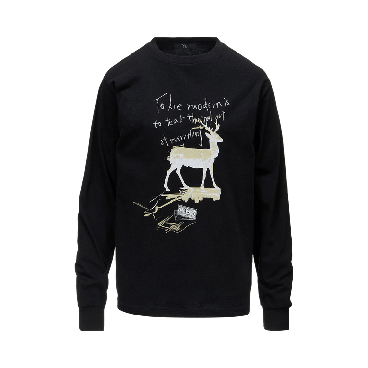 Y"s Message Sweatshirt "Black'