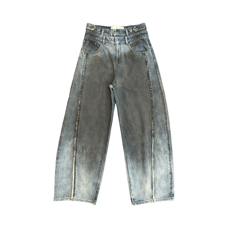 Feng Chen Wang Double Waist Gradient Denim Trousers "Blue/Black"