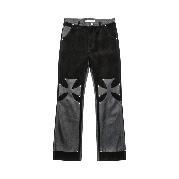 SEKRIT SAINTS Leather Chopper Carpenter Pant "Black"