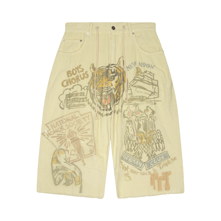 Secnd Slf Jumbo Senior Corduroy Short "Light Yellow"