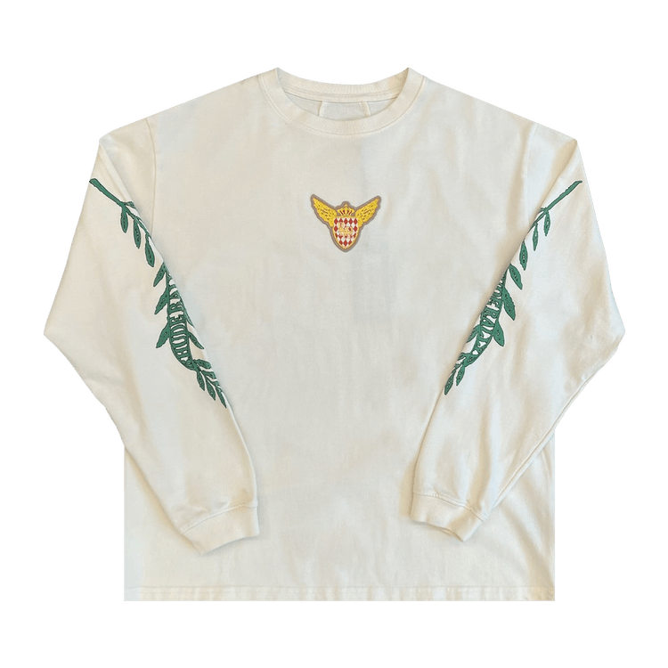 Rhude Tripoli Wreath Long-Sleeve Tee "Vintage White/Green/Blue"