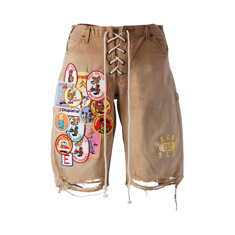 Secnd Slf Patchwork Vintage Field Day Short "Tan"