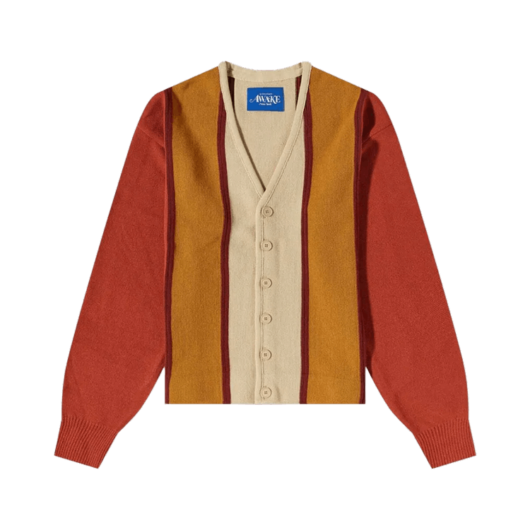 Awake NY Striped Cardigan "Rust/Orange"