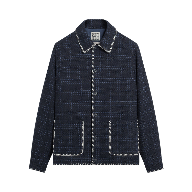 Kith &Kin Tweed Boxy Collared Overshirt "Nocturnal"