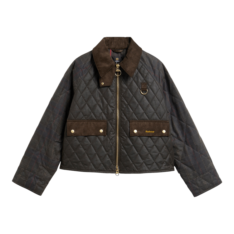 Barbour Tartan Reimagined Iconstar Quilted Spey Wax Jacket "Olive/Classic"