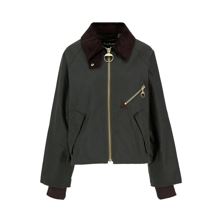 Barbour Arlene Wax Jacket "Fern/Ancient Tartan"