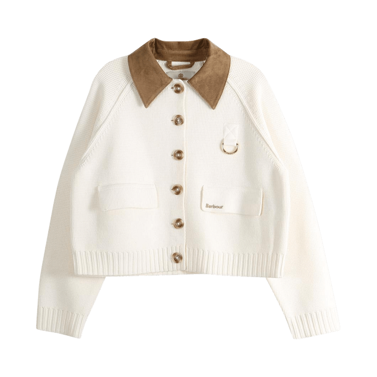 Barbour Alerstone Knitted Cardigan "Ecru"