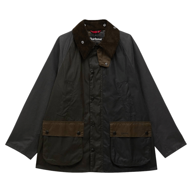 Barbour Patchwork Bedale Wax "Sage/Multicolor"