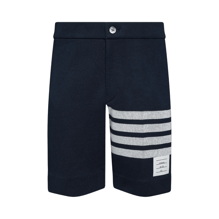 Thom Browne Double Face Knit Bermuda Shorts "Navy"