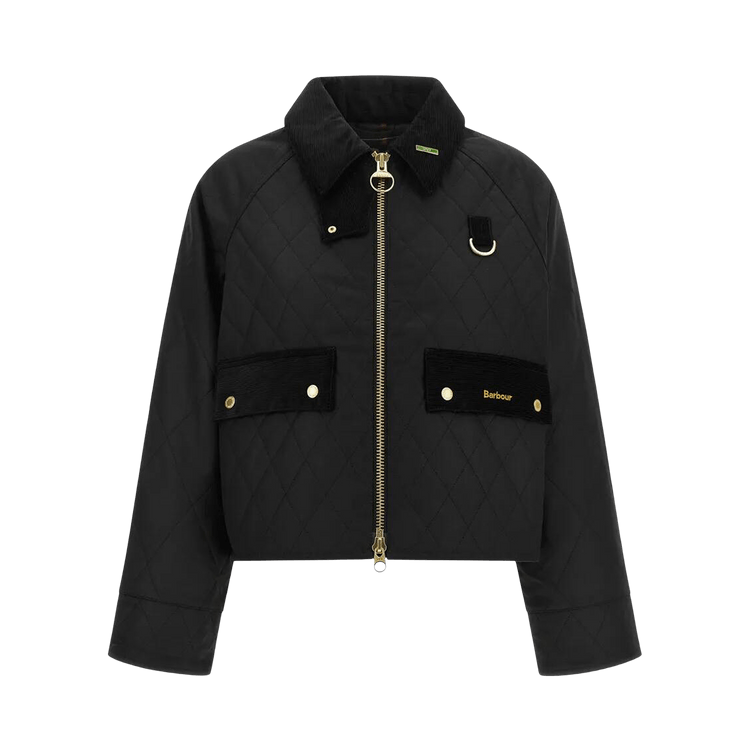 Barbour Icons Quilted Spey Wax Jacket "Black/Classic"