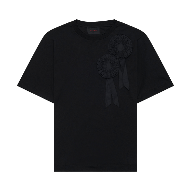 Simone Rocha Ruffle Rosette Boxy T-Shirt "Black"