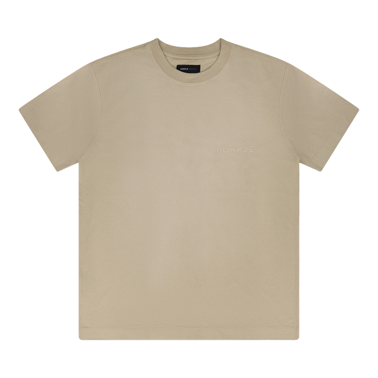 PURPLE BRAND Rice Textured World Wordmark T-Shirt "Brown"