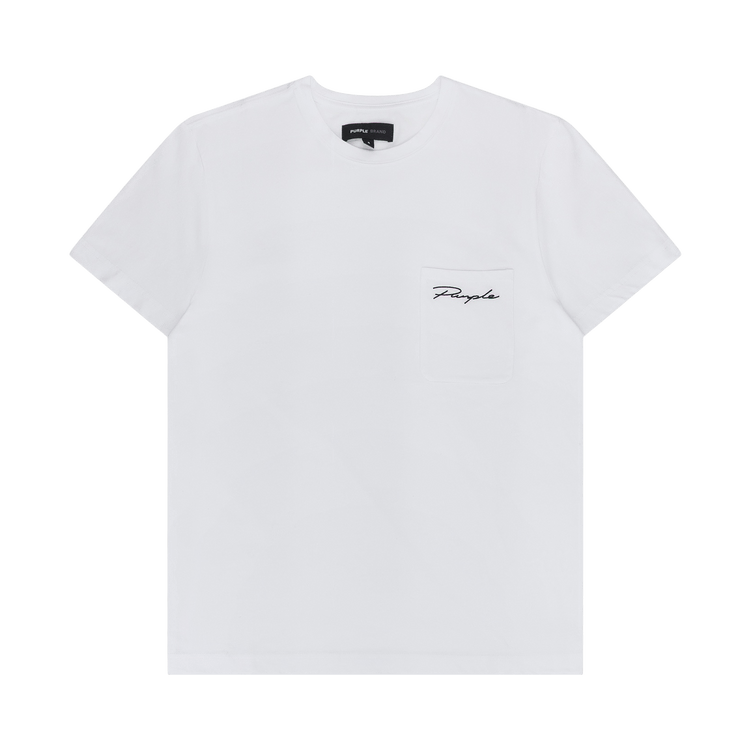 PURPLE BRAND Clean Jersey Pocket T-Shirt "White"