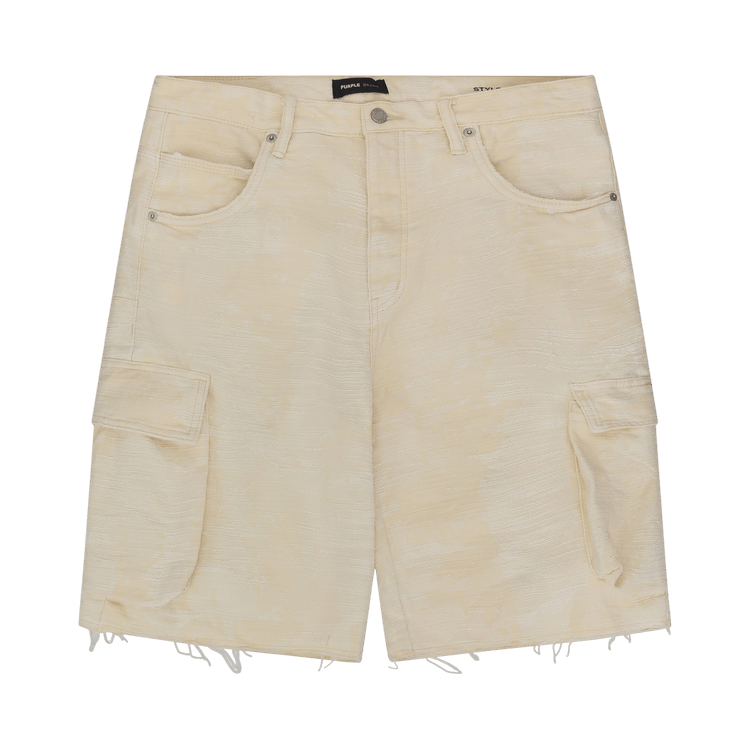 PURPLE BRAND Jacquard Cargo Shorts "Ivory"