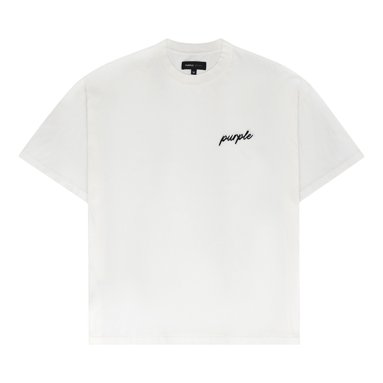 PURPLE BRAND Oversized Script T-Shirt "Coconut Milk"