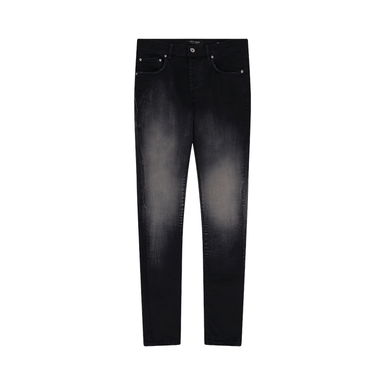 PURPLE BRAND High Contrast Dye Skinny Jeans "Black"