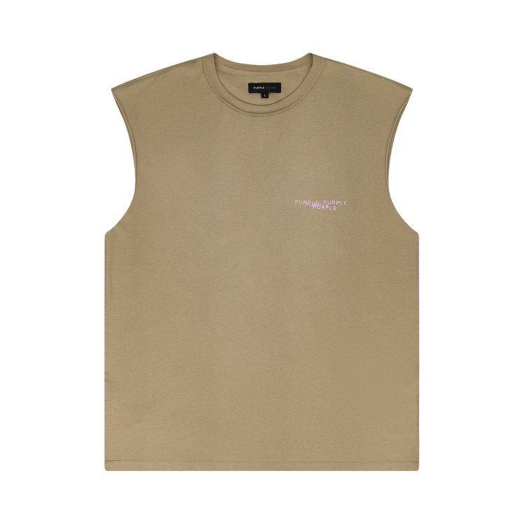 PURPLE BRAND Textured Jersey Sleeveless "Tan"