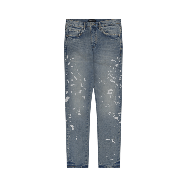 PURPLE BRAND Manganese Paint Emb Straight Jeans "Mid Indigo"